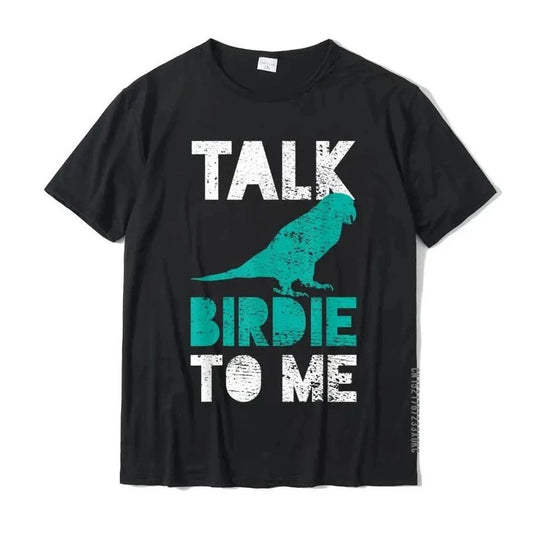 "Talk Birdie To Me" Funny T-Shirt - Bon Bon Bird Toys